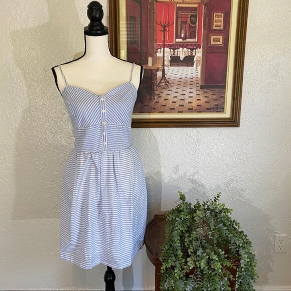 Love Notes Dresses & Skirts - Love Notes Blue Striped Dress Size M